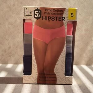 Felina Pima Cotton Hipster Panties 5‑Pack Small NWT